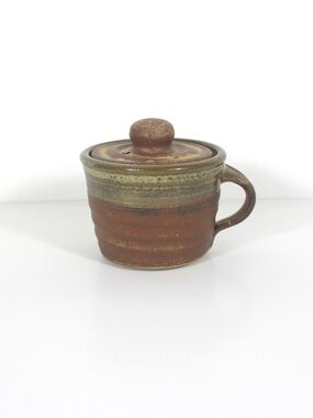 Vintage Studio Pottery Lidded Mug